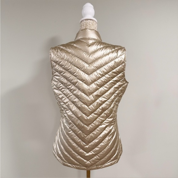 NWOT J.McLaughlin Metallic Gold Goose Down Lumi Vest Size Small - Picture 12 of 16